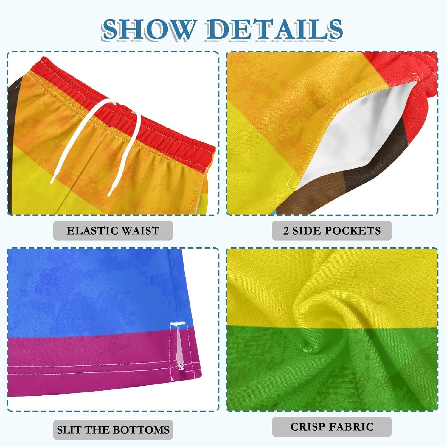 Aflyko Boys Casual Shorts with Pockets for Summer