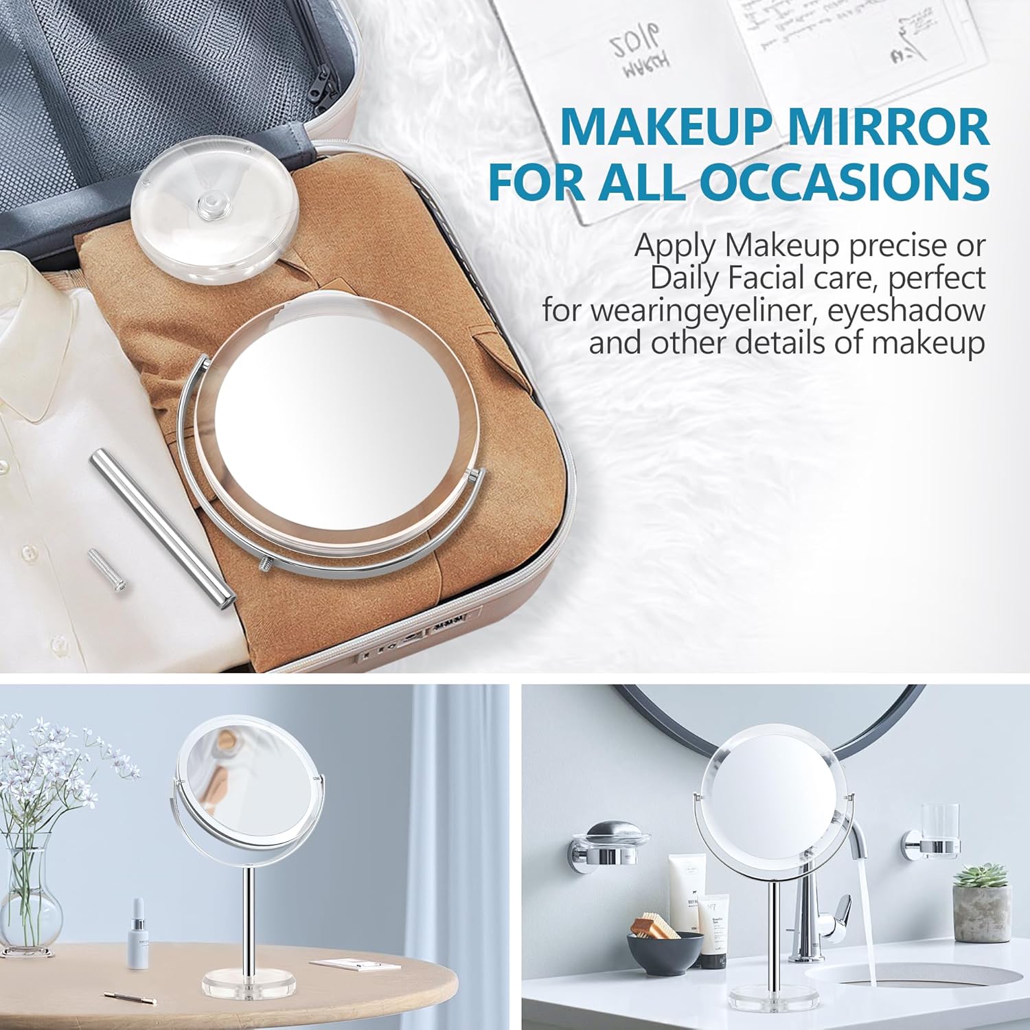MIYADIVA 20x Magnifying Mirror with Stand