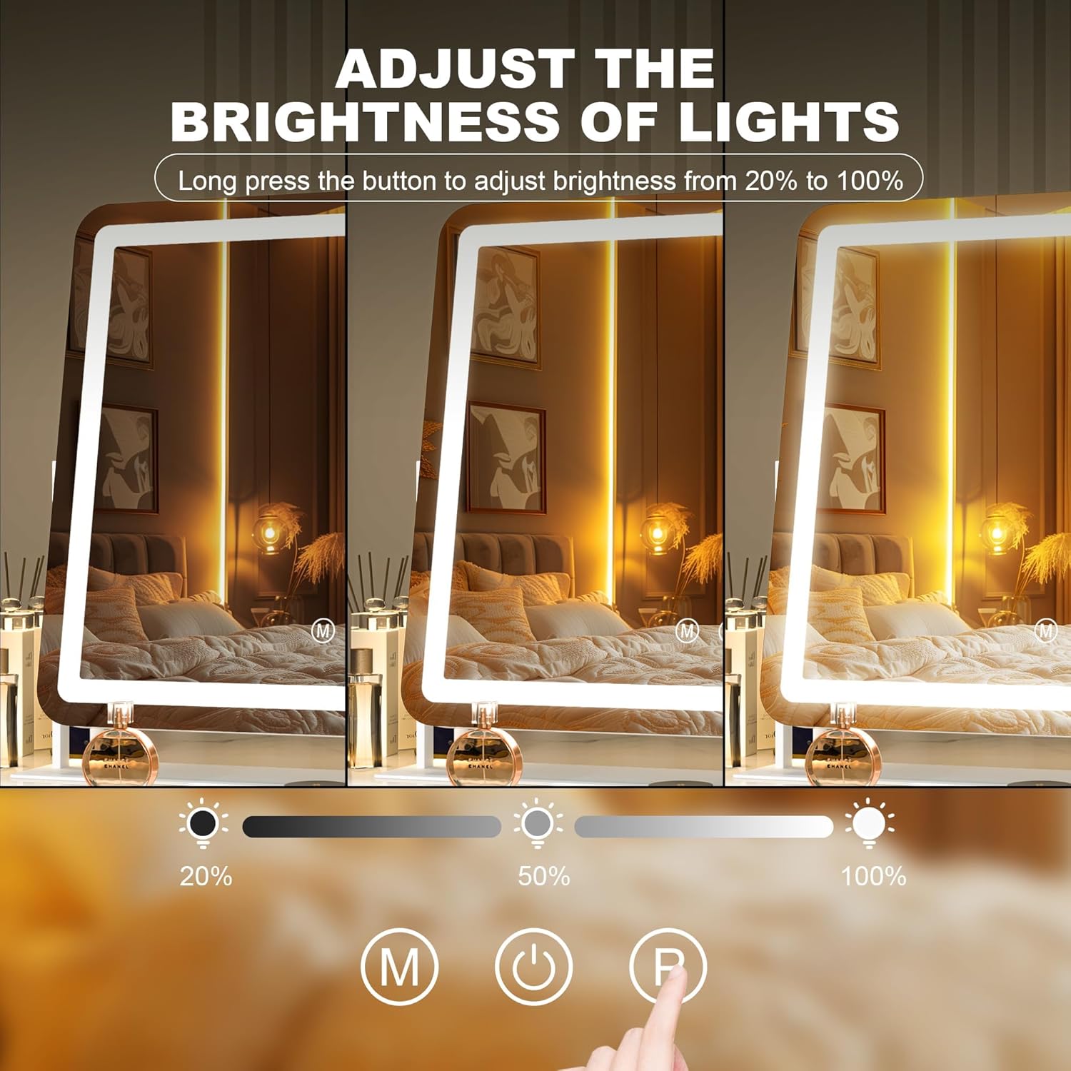 Vanity Mirror with Smart Lighting 15 x 13