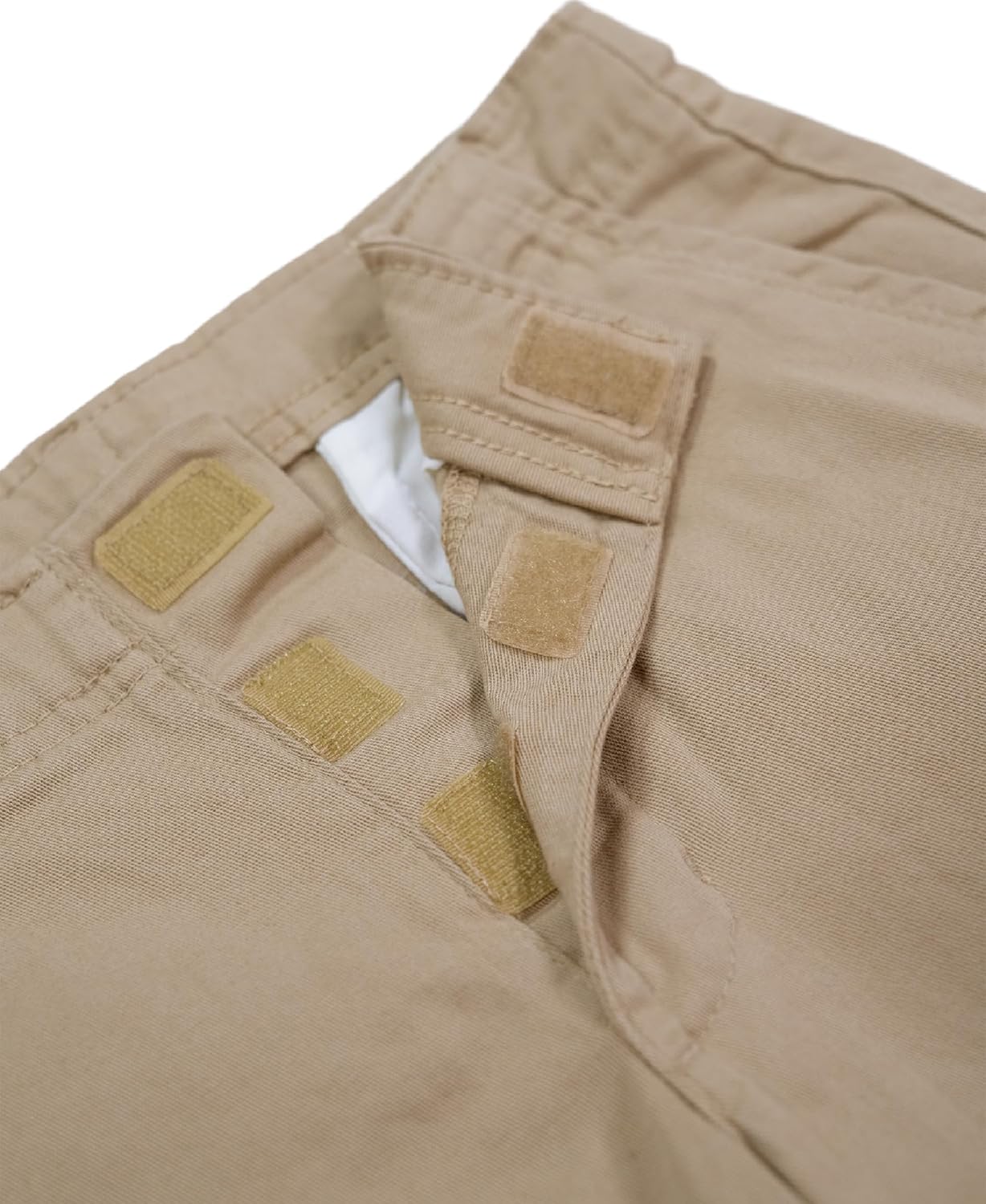 IZOD Boys Chino Shorts Adjustable Waistband Velcro Closure