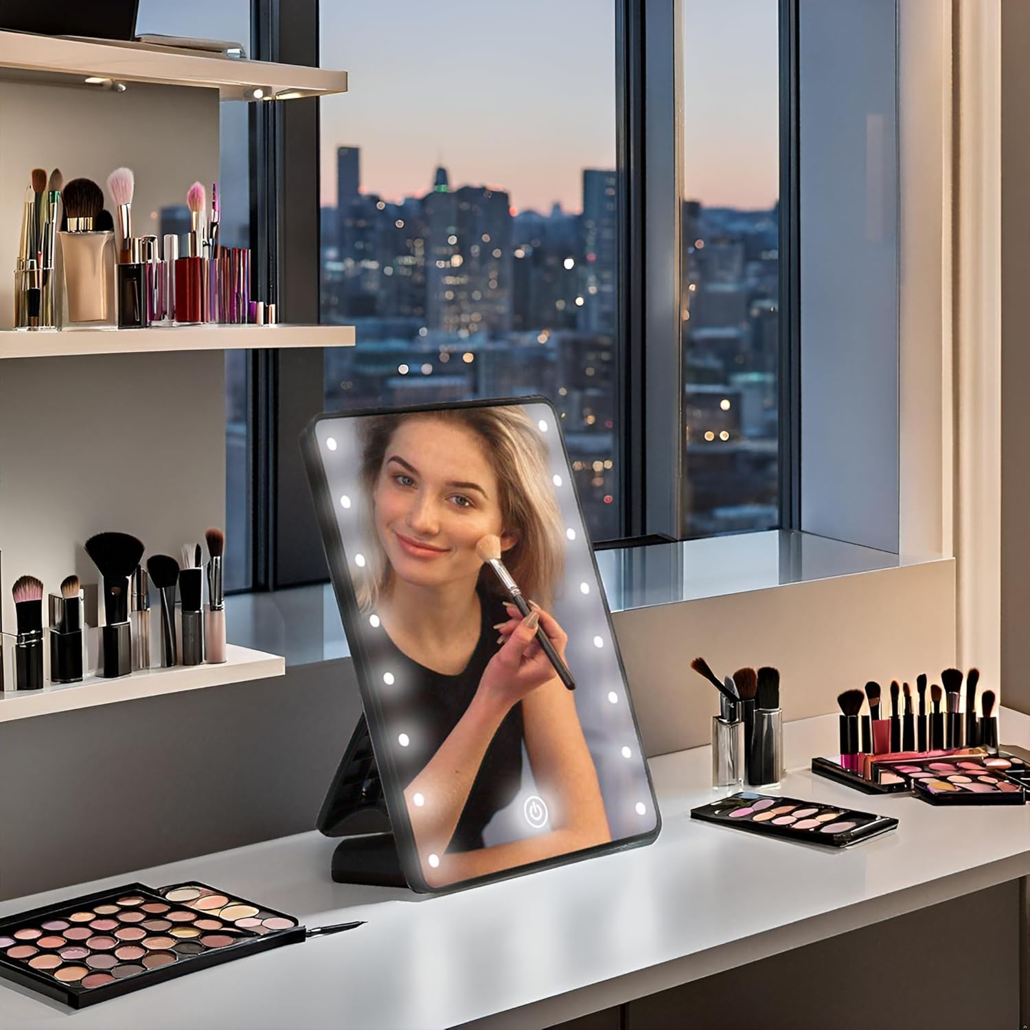 Schliersee Lighted Makeup Mirror with 16 LED Lights