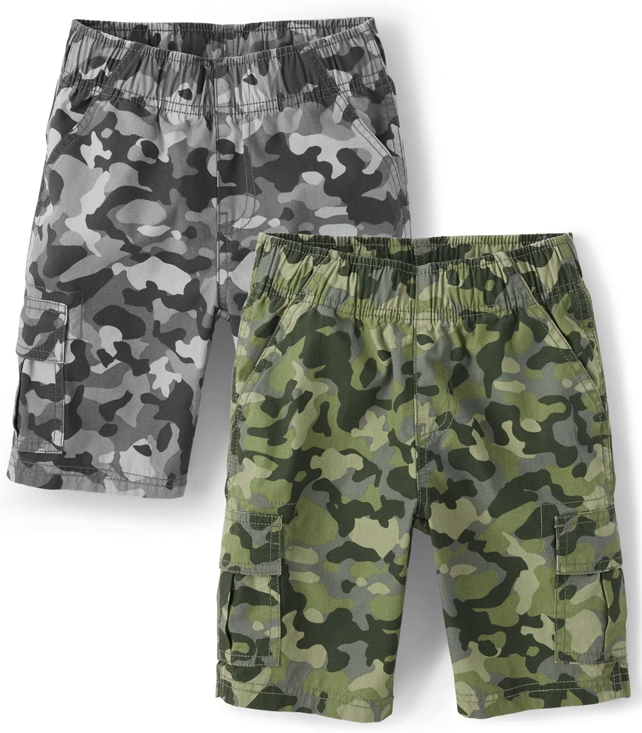 Boys Cargo Shorts with Camo Flap Pockets Cstu412h061