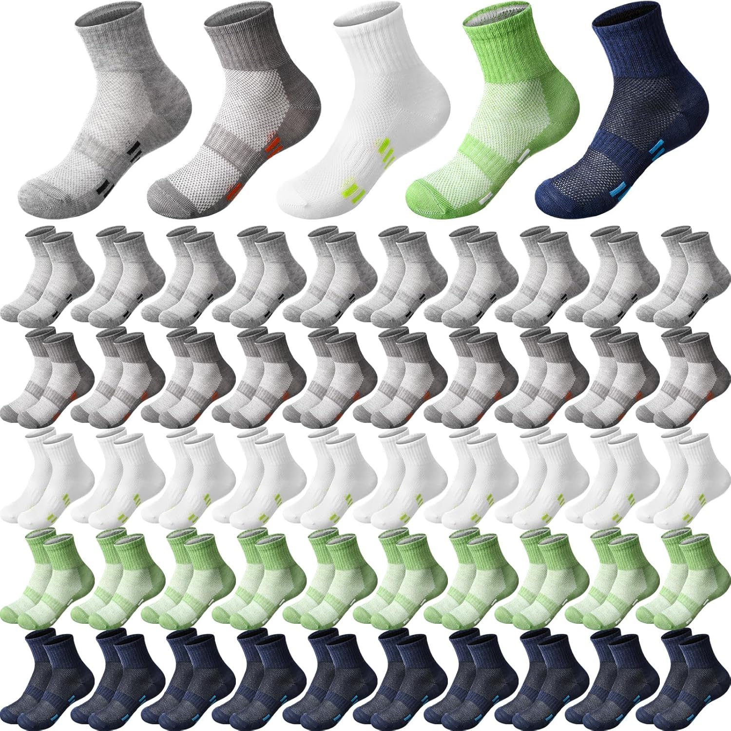 Ramede 100 Pairs Kids Socks Boys Style