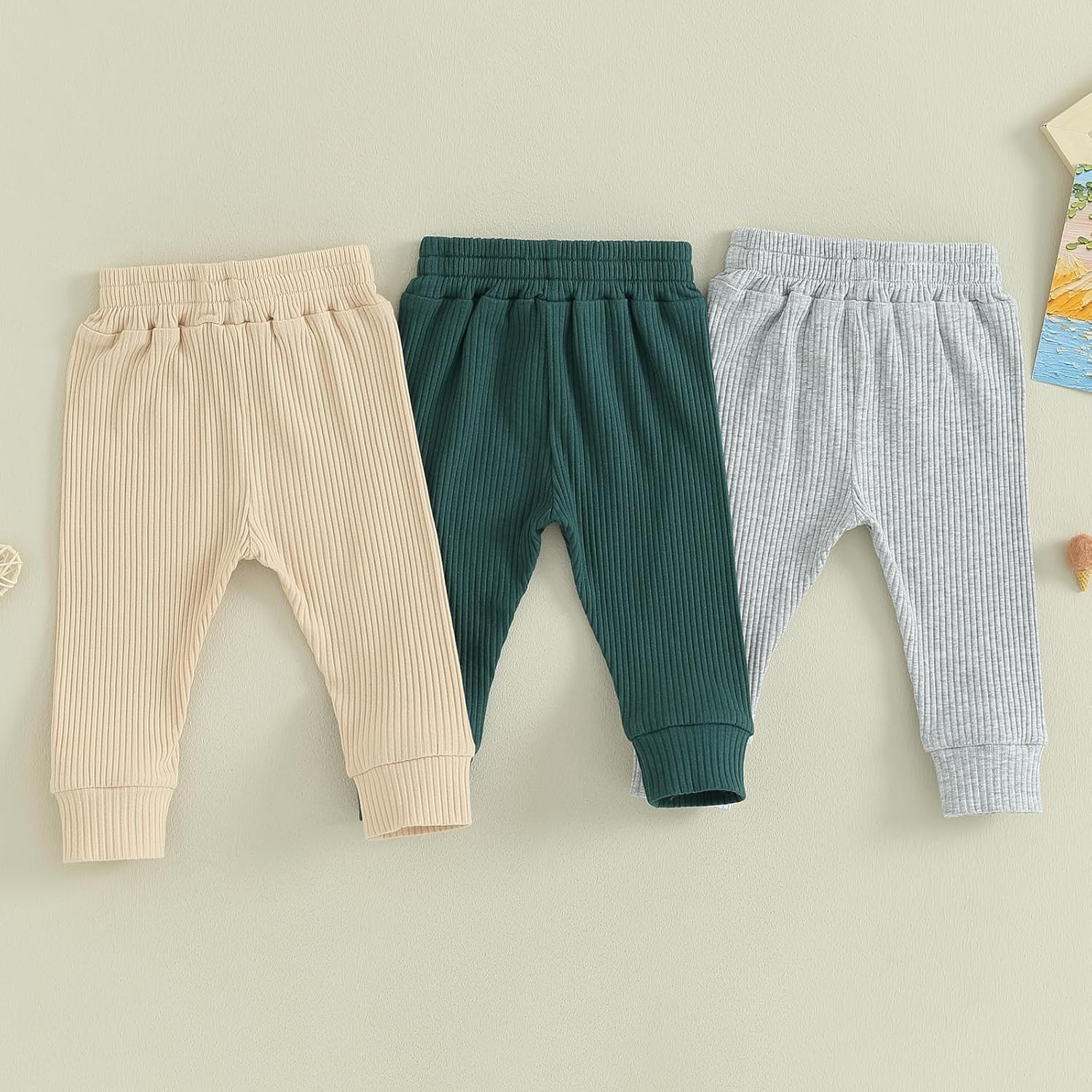 3-Pack Toddler Elastic Casual Pants