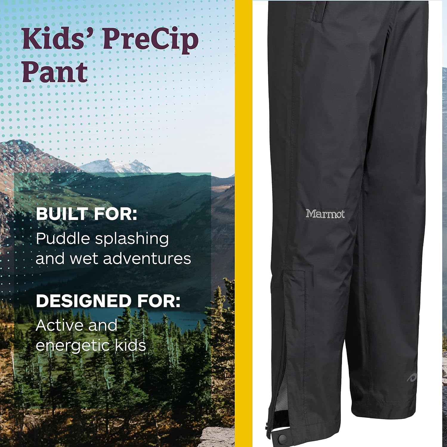 Stay Wet Dry Marmot Kids Precip Pants