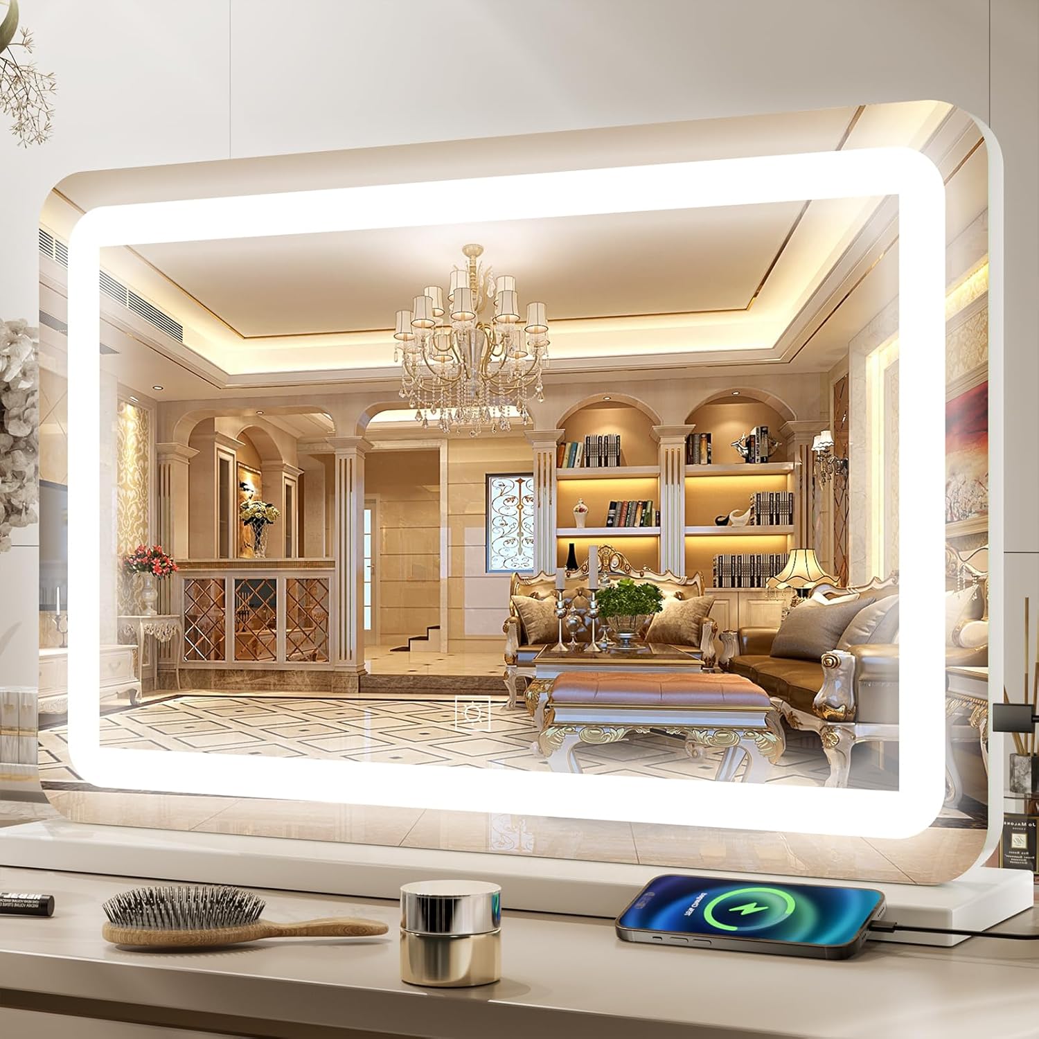 PRIMETEK Large Vanity Mirror with Lights 32x22