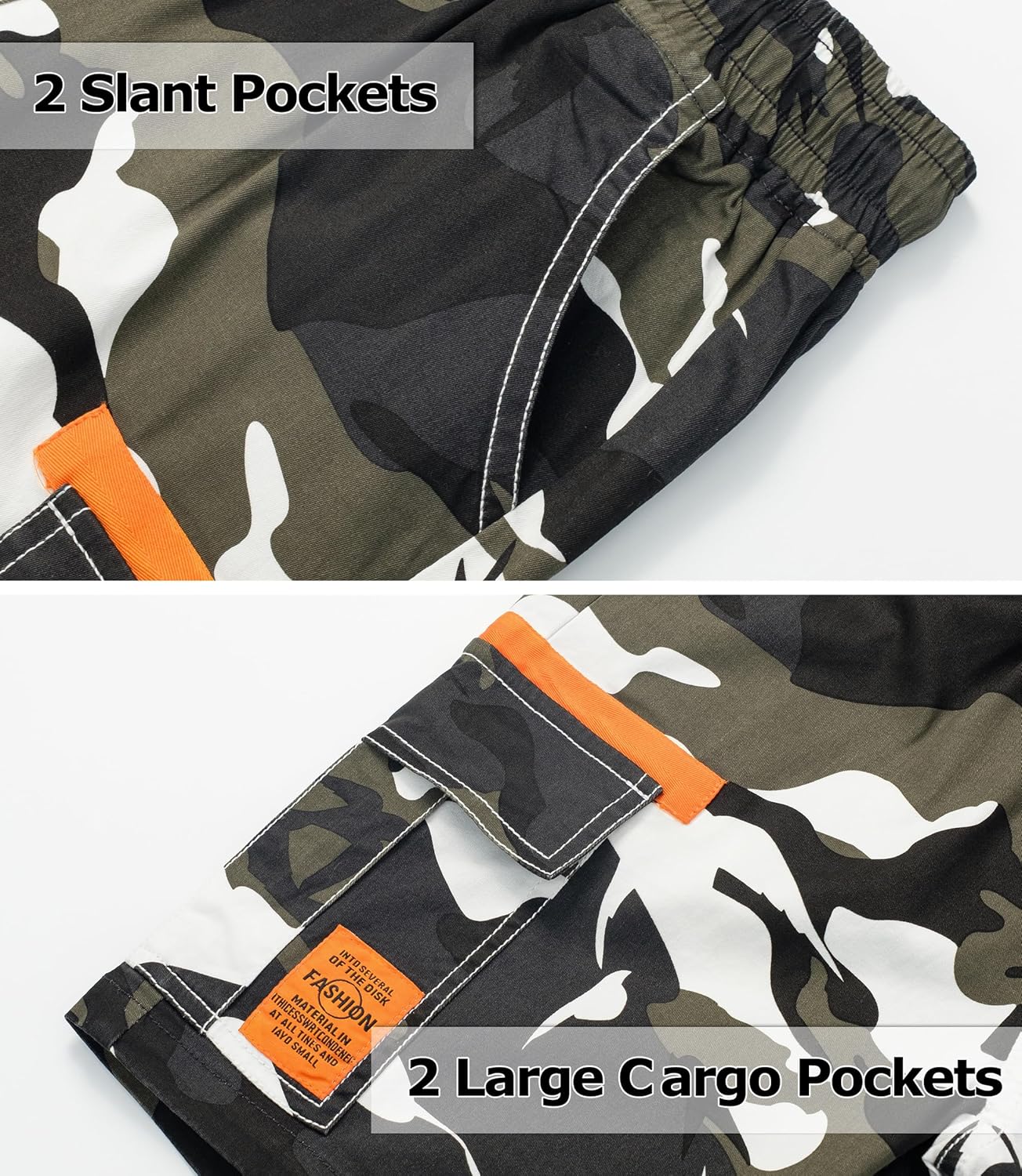 Camouflage Cargo Shorts for Kids TLAENSON