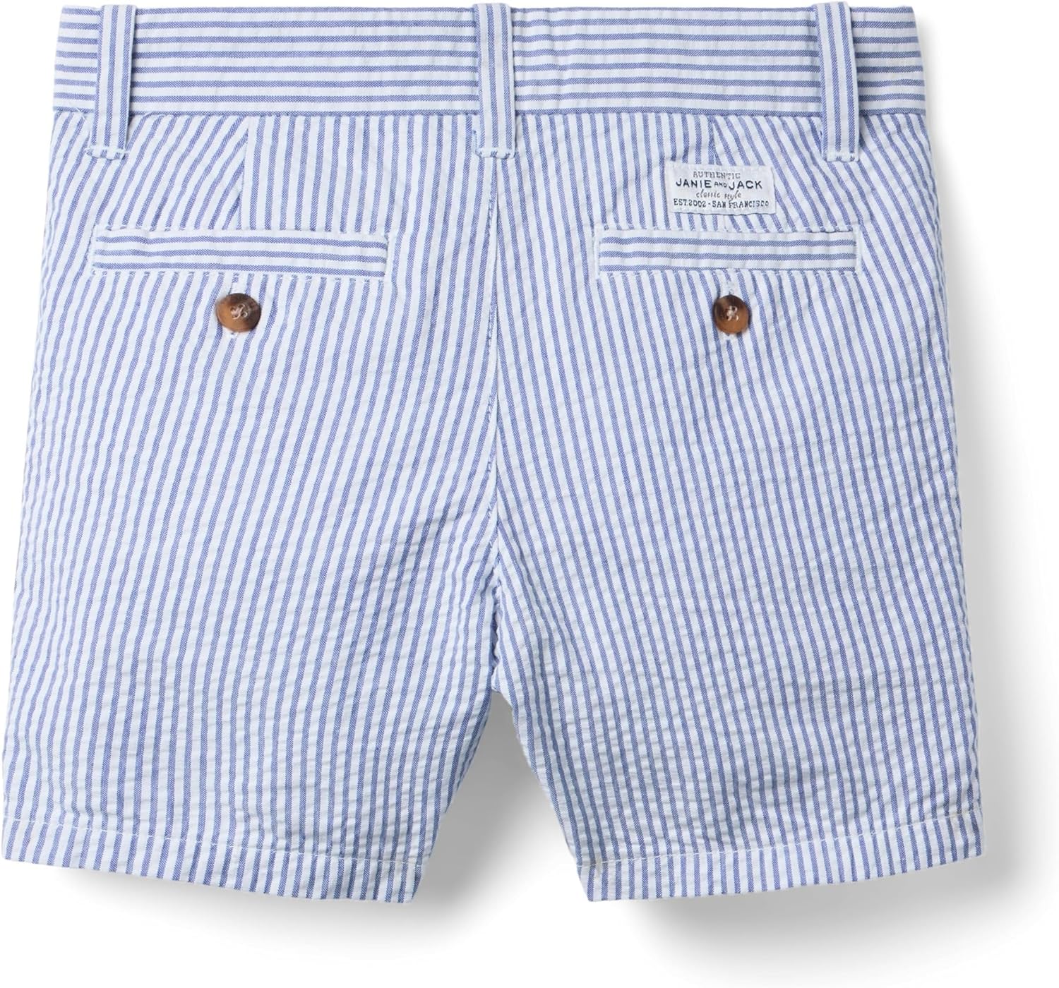 Janie and Jack Boys Seersucker Flat Front Shorts